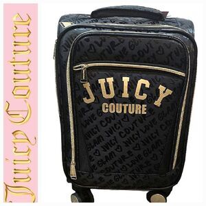 Juicy Couture Glam Gold Juicy Logo Soft Side Expandable Spinner Carry-On Luggage